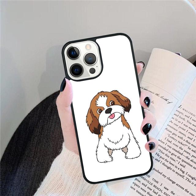 Cartoon Shih Tzu Dog Coque Shell For iPhone 17 Air 15 16 14 13 12 Pro Max 11 Pro Max Plus Phone Case Cover