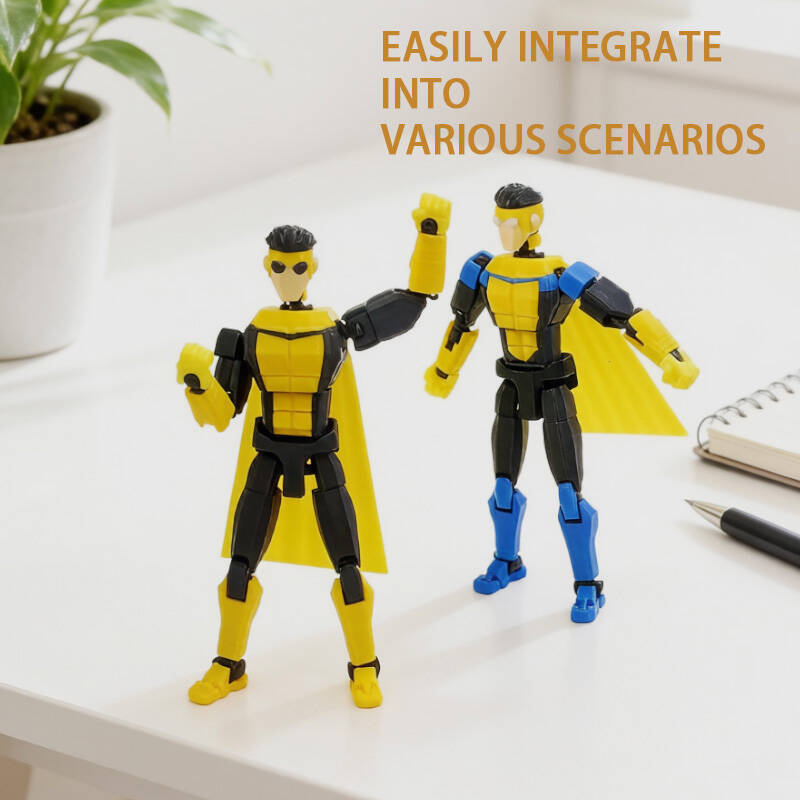 3D Printed Blue-Masked Invincible T13 Dummy13 Multi-Jointed Movable 3D Printed Shapeshift Toys Action Figure Custom Toy