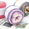 Hand-woven Rainbow Woollen Yarn 100g Multi-Color Yarn Dyeing Crocheting Cake Yarn  Baby