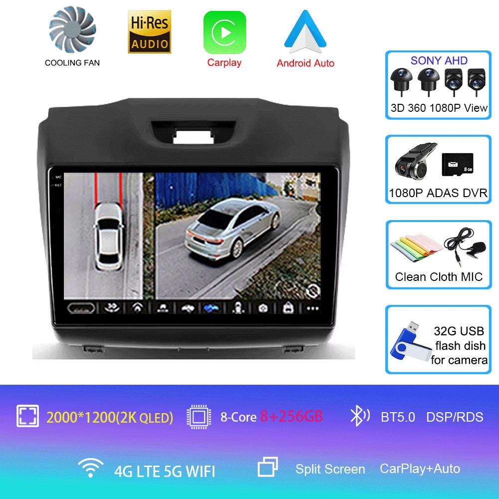 Car Radio Android 14 Carplay Multimedia For Chevrolet TrailBlazer 2012 - 2016 S-10 S10 Colorado For Isuzu D-Max DMAX Stereo 2din