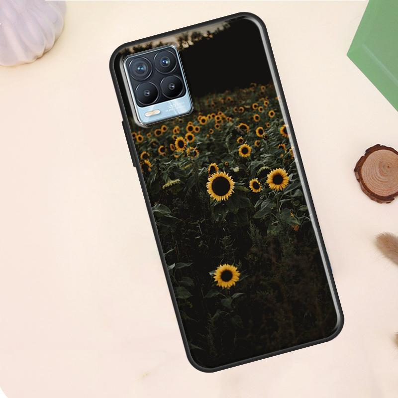 Sunny Sunflower Case For Realme C67 C71 C63 C61 C55 C51 C53 C35 C65 C75 11 12 13 14 Pro Plus GT6 GT7 15 Pro