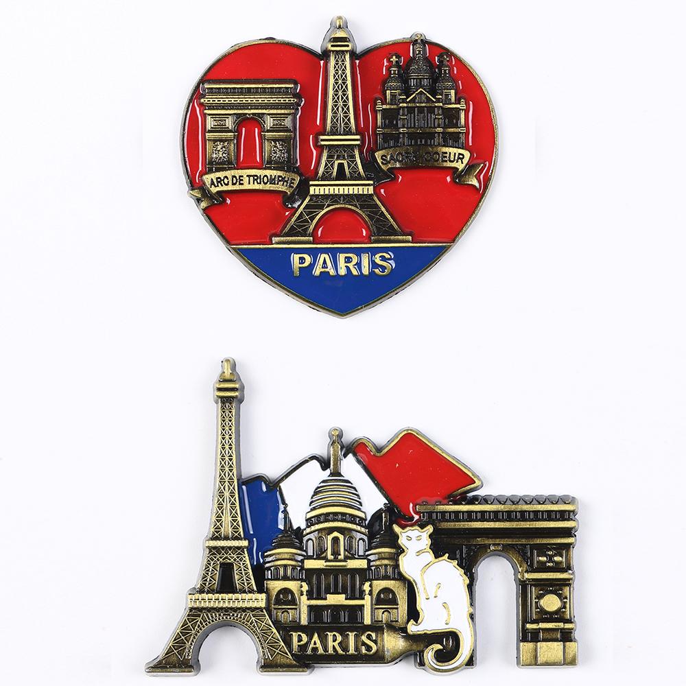 Metal Fridge Magnet Eiffel Tower Paris France Travel Souvenirs Gift Refrigerator Magnets Sticker Home Decor