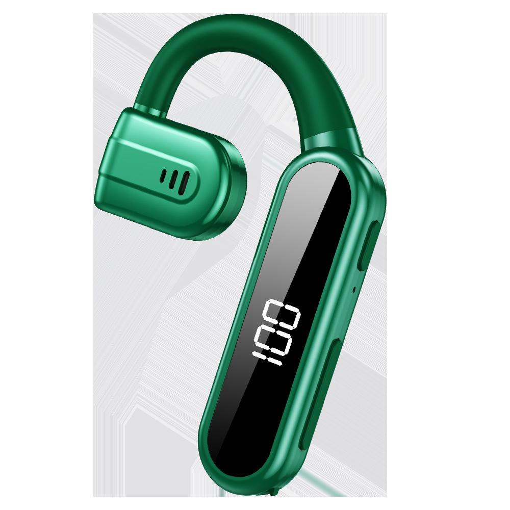 

Новые наушники Bluetooth с воздушной проводимостью, одно вращение уха, с зарядным отсеком, без ушного подвесного внешнего звука, большая мощность Single earphone зелёный