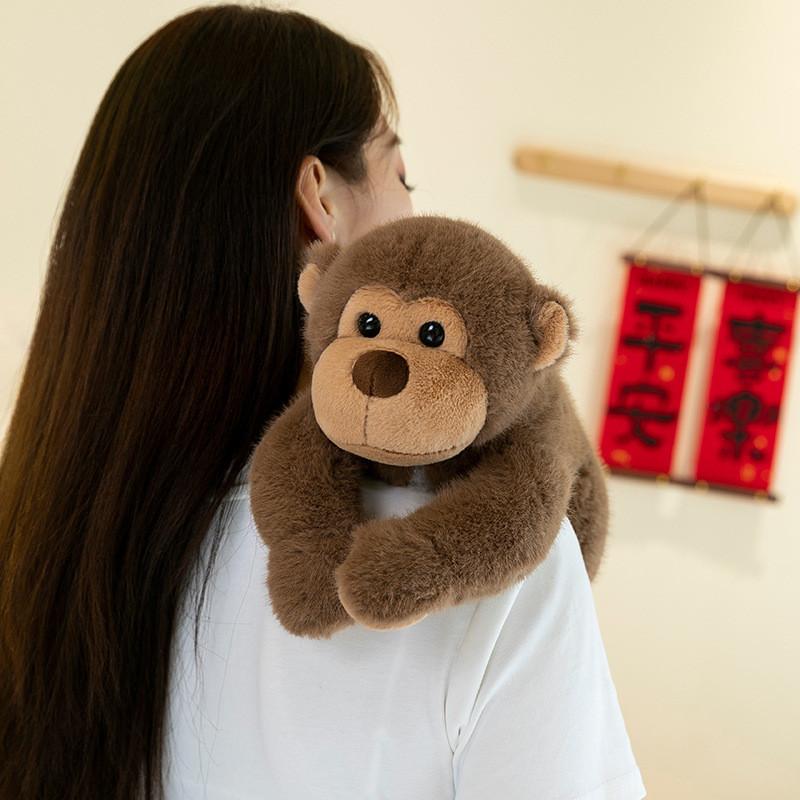 Plush Monkey Toy Cute Cartoon Pp Cotton Filling Soft Short Children Doll Gift