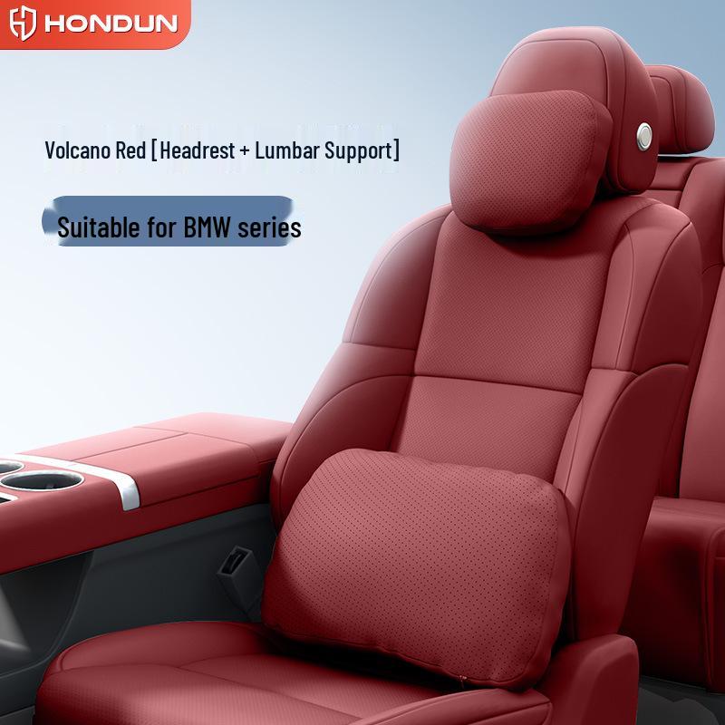 BMW & MINI Headrest Neck Pillow: Compatible with 3, 5, 7 Series, X1, X3, X5, Mini, i3, M4. Ideal for lumbar support.