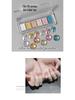 Solid Magic Mirror Powder: 6-Color Nail Salon Bright Eyeshadow Palette - Mermaid Fairy Aurora Outlining Powder