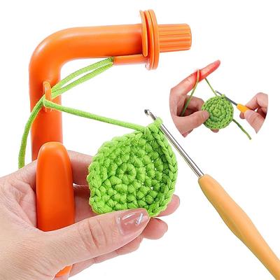 Fai da te Artigianato Crochetobe Porta Crochet Aghi Punti Cerchio Magico 3 in 1 Strumento per Crochet Filato Lavoro a Maglia Ferri da Maglia Strumenti