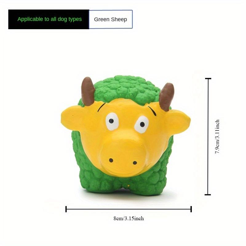 

Игрушка для собак из натурального каучука, интерактивная, без батареек, долговечная, отлично подходит для прорезывания зубов у щенков. Yellow green sheep