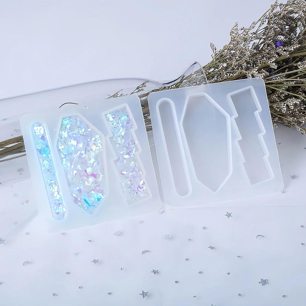 Barrettes Silicone Mold Geometric Hair Clips DIY Moules Silicone Epoxy Resin Mold for Handmade Hairpin Crafts Jewelry Making