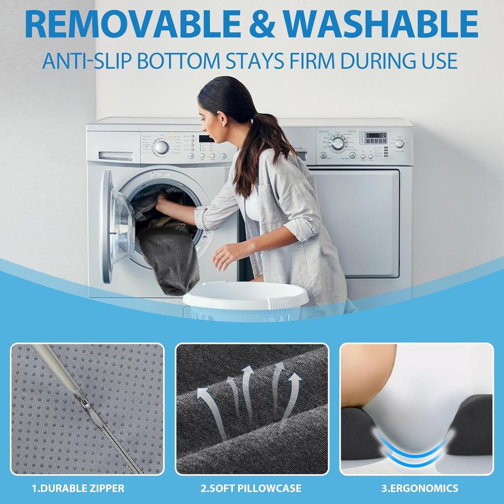 Breast Pillow and Face Down Pillow for Massage Set, Women's Massage Bolster Sleeping for Bed with Non-Slip Bottom, Home Head Chest Cushion for