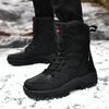 Winter Warm Plush Fur Snow Boots Waterproof Men's Boots Outdoor Non-slip Work Boots Combat Desert Boots Motorcycle Boots