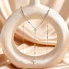 Women's Stainless Steel Rosary Virgin Cross Drop Necklace, Bead Chain Prayer Y-shaped Necklaces, Exquisite Religious Jewelry