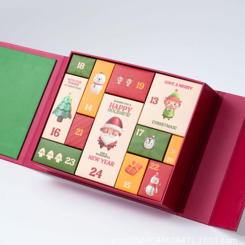 Christmas Advent Countdown Calendar Box 12Days Empty Gift Boxes Diy Christmas Empty Refillable Calendar Boxes For Xmas Gift