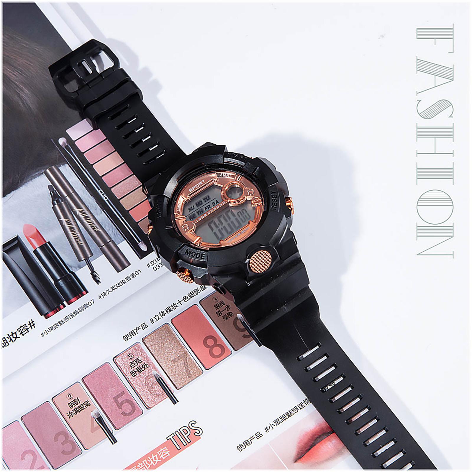 

Модные женские электронные часы с кожаным ремешком – Стильные цифровые наручные часы для леди, Элегантный дизайн, Идеальный подарок на день рождения, , для повседневной носки One Size