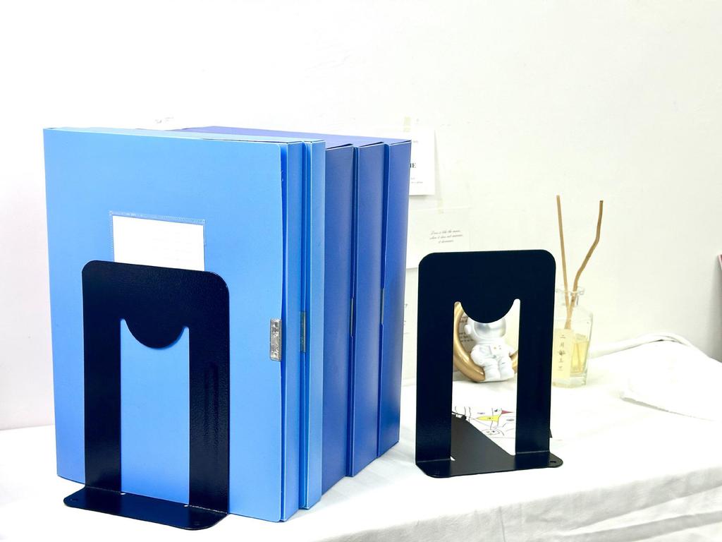 Steel Bookends: Thick, Stable, Large Book Clips for Library Use
