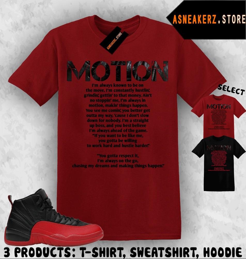 Tee Shirt Matching AJ 12 Flu Game To Match Sneaker Motion 12s T-Shirt Unisex T-Shirt S