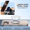 360° Metal Ring Stand Clear Magnetic Case for IPhone 16 15 14 13 12 15 Pro Max Plus Magnetic Wireless Charging Transparent Cover
