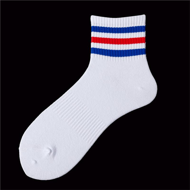 DOIAESKV Bomull Herrstrumpor Mode Nya Casual Andningsbara Aktiva Strumpor Hög Kvalitet Herr Enfärgade Långa Strumpor EU 39-44