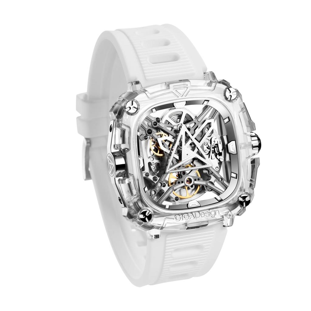 Automatické hodinky Eye of Hour Průhledné bílé [Sig Design] X051-CS01-W5WH Pánské