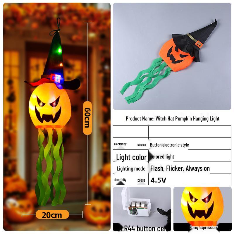 Halloween LED String Lights: Pumpkin Lanterns, Witch Hats, and Ghosts for Spooky Atmosphere