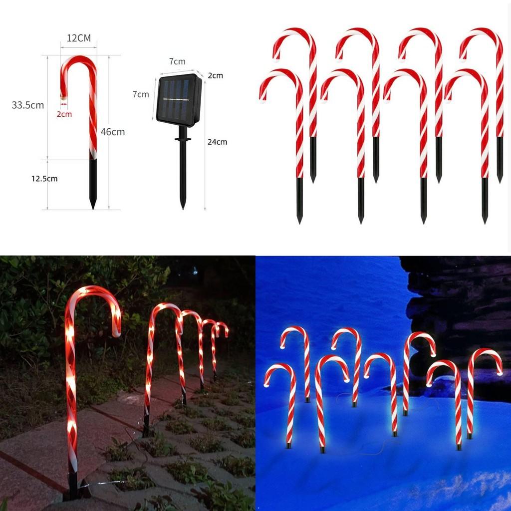 Weihnachts-LED-Zuckerstangen-Laterne Outdoor-Gartendekor für Feiertagsbeleuchtung