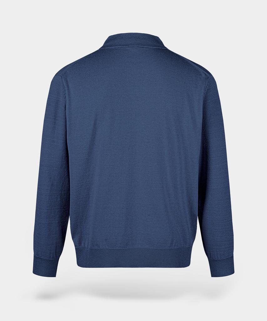 BIRBANTE Soft Washable Collared Knit - Retro Blue