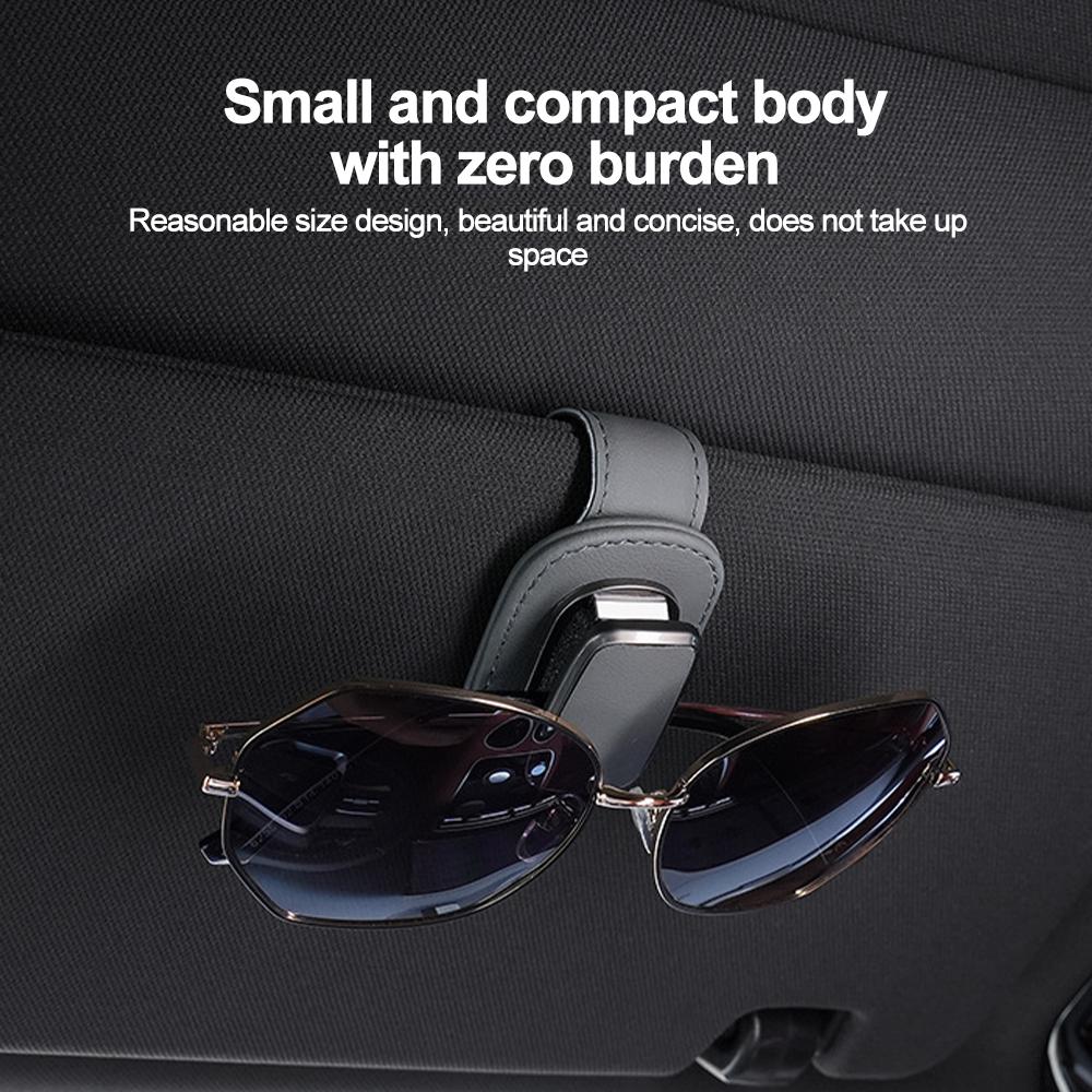 Car Eyeglass Storage Clip Sun Visor Sunglasses Holder Super Fiber Leather for Auto Interior Accessories Car Eyeglass Holder