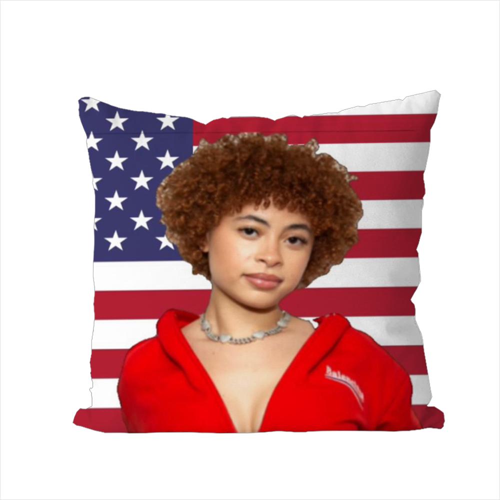 Singer Ice Spice Pillow Case For Car Sofa Decorative Home Doublesided Print Plush Square Throw Pillow Cushion Cover