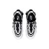 Li Ning Non slip Lightweight Mid top Vintage Basketball Shoes Men's Black White AGBP127-1