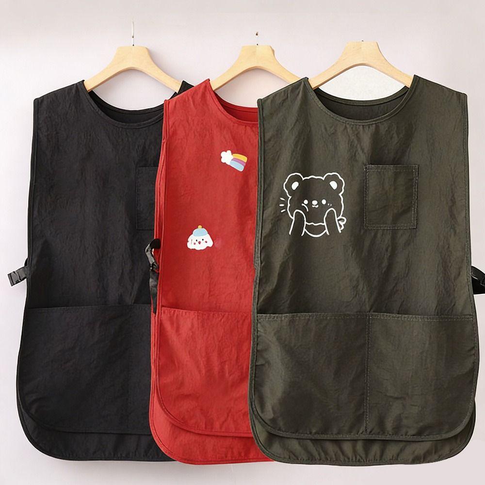 Waterproof Chef Apron Cartoon Catering Work Clothes Fashion Kitchen Vest Apron  for Home Kitchen