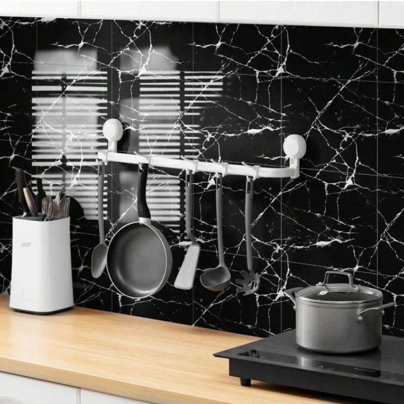 10-40PCS Marble Self Adhesive Waterproof Oil Proof Wallpaper Film for Kitchen Bedroom Moisture Resistant Tile Renovation Sticker