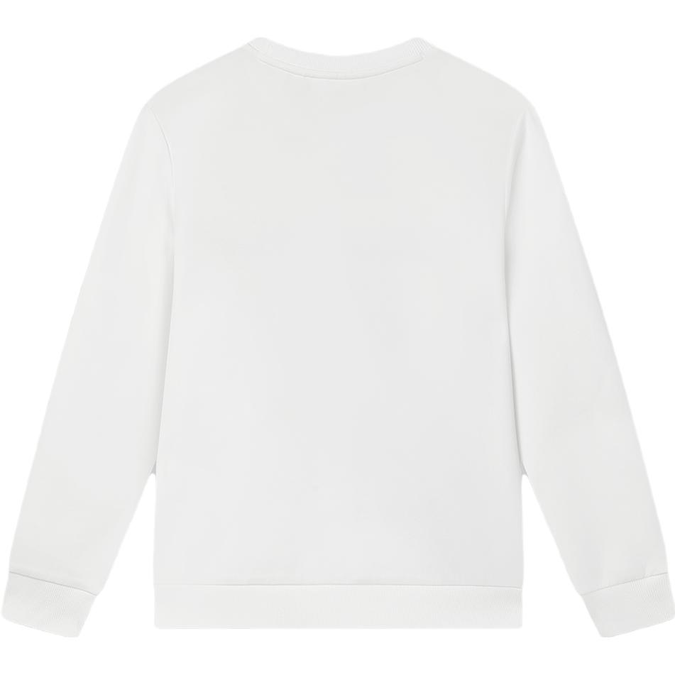 FILA 2023 Autumn New Knit Pullover Casual Sports Solid Color Sweatshirt Men sweatshirt Cloud-Mushroom-White F11M348203F-WT