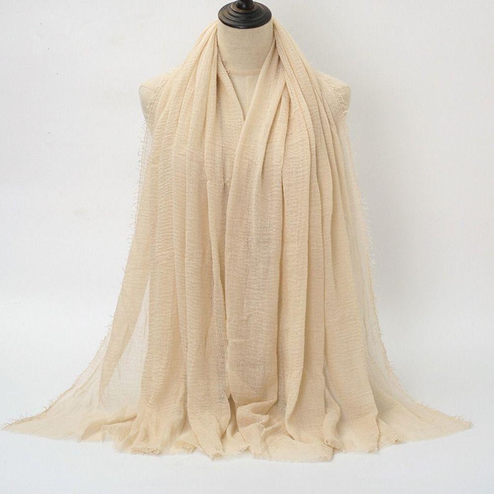 Wrinkle Pleated Plain Hijab 10 Colors Ripple Hijab Women Scarves Veil Crinkle Hijab Scarf