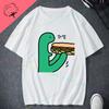 Fun Pizza Joguman Dinosaur T Shirt Unisex Clothes Short Sleeve Fashion Woman 100 Cotton Streetwear Womens Tshirts Men Tshirt
