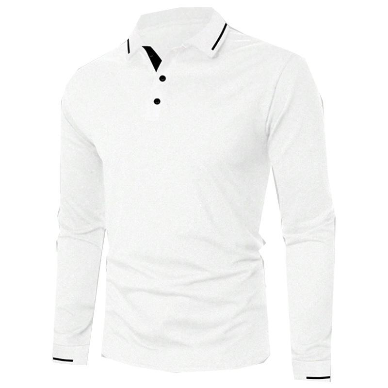 Long Sleeve Polo Shirt, Classic Collar Detail, Versatile for Daily Wear