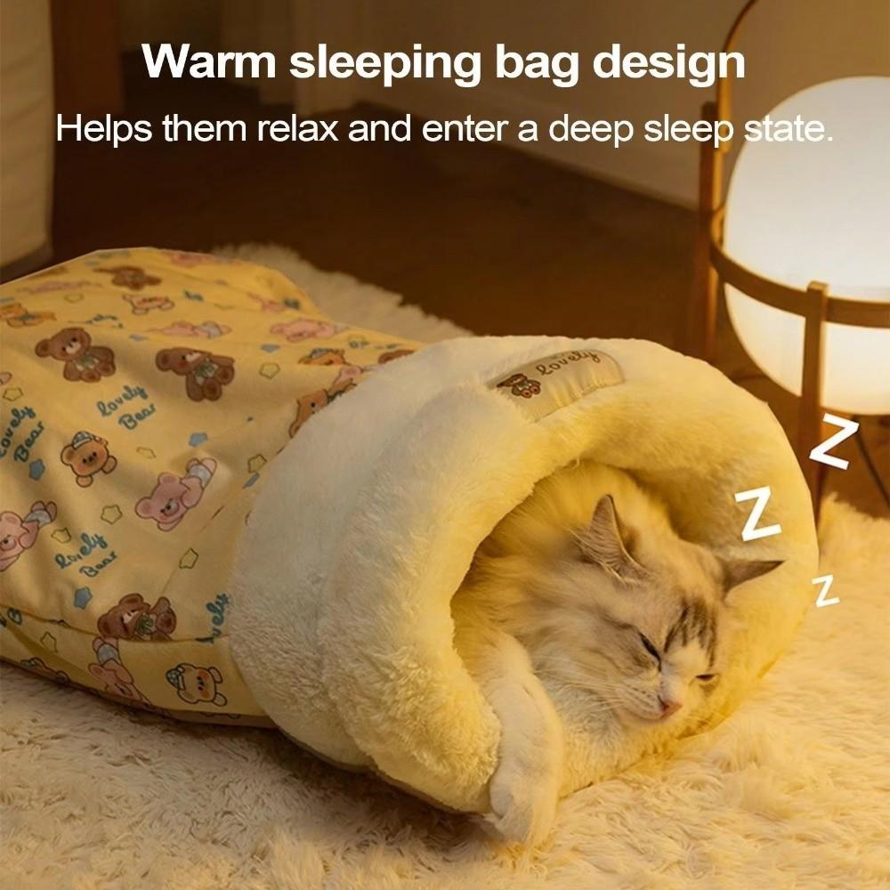 Warmes Haustier Kuschelhöhle Verdickte Haustier Tasche Steppdecke Bett Haustierhaus Katze Schlafsack Reise