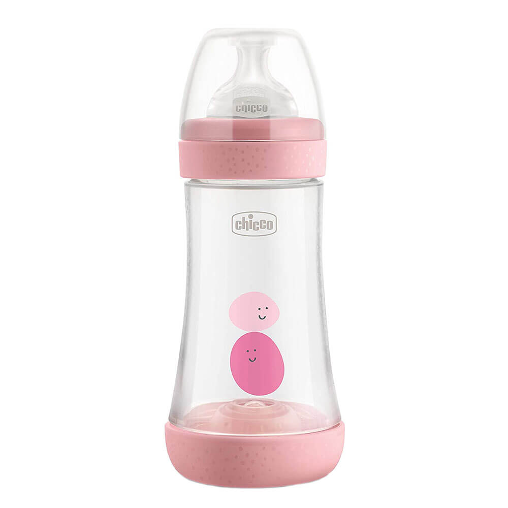 Chicco Perfect5 Silicone Bottle W/ Medium Flow 2m+ 240mL