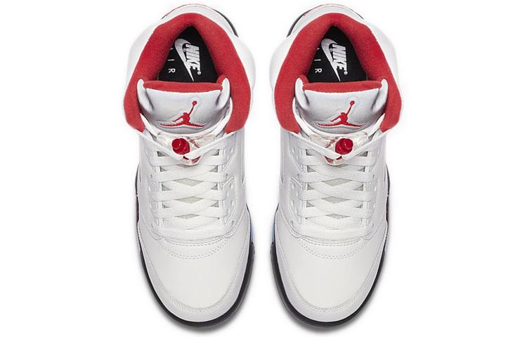 Jordan 5 Rouge Feu Rétro Languette Argentée 2020 GS 440888-102
