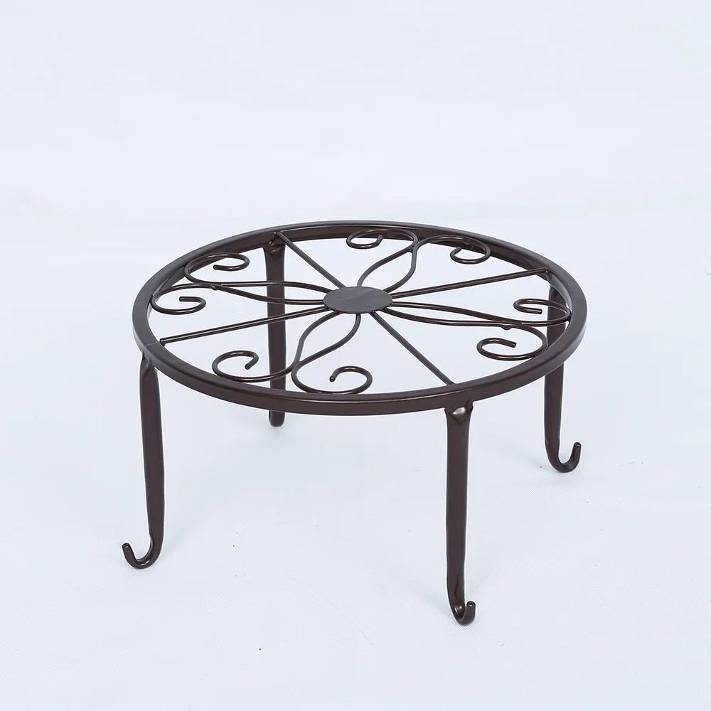 Retro Wrought Iron Potted Plant Standing Flower Pot Shelf Display Stand Garden Plant Flower Stand Balcony Home Decoration Stand