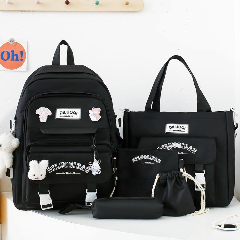 Children's Schoolbags  Elementary School Girls  Junior High School Students  Five Piece School Backpacks