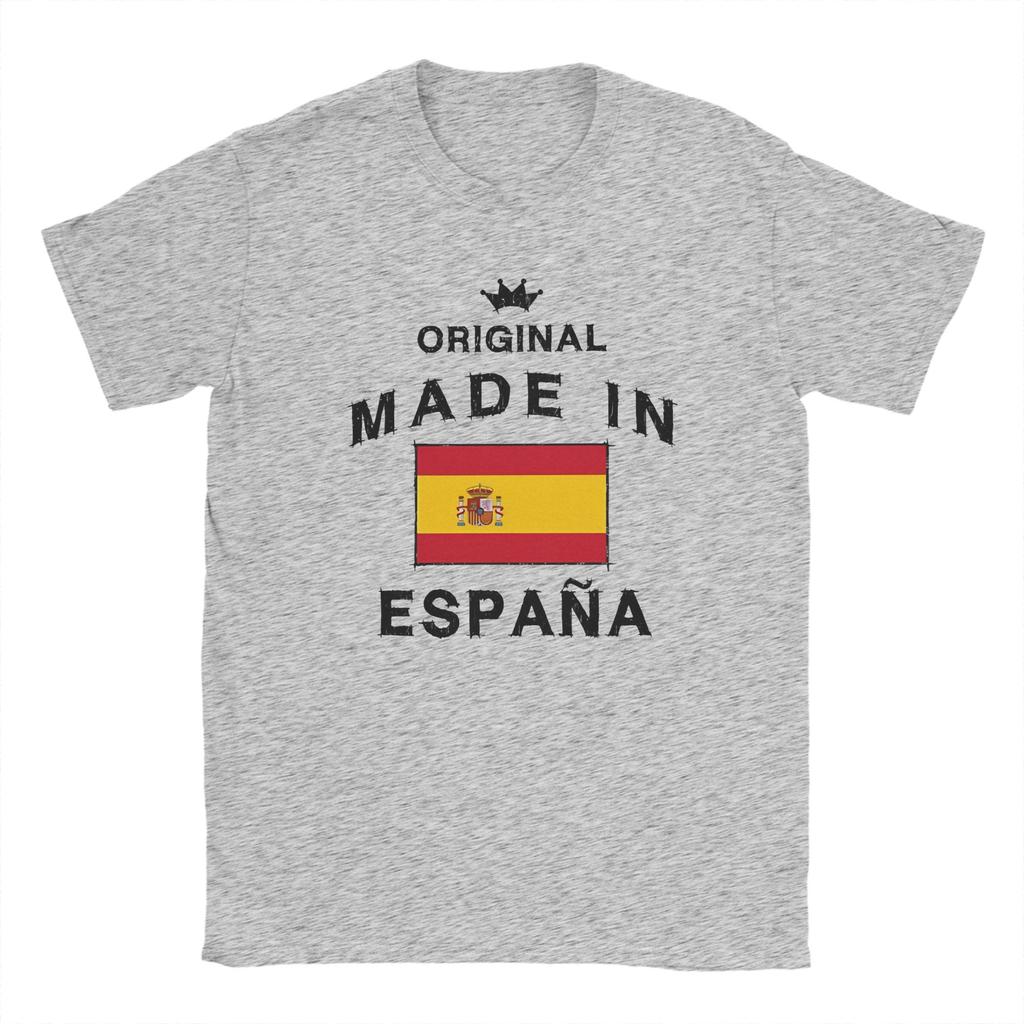 Spain Spanish Map T Shirt Summer Trendy Cool TShirts Men Cotton Crew Neck Oversized Clothing Short Sleeves Vintage Tshirt