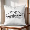 LOGO Design NNeighborhood Cushion Cover Natural Linen Organic Fabric DoubleSided Printing Couch Pillow Covers Home Decor
