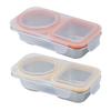 Edelstahl Mahlzeitenvorbereitung Behälter Doppel Fächer Lunchbox Für Büros Pendelfahrten Und Outdoor-Aktivitäten