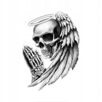 J74# Personality Angel Of Death Skull Car Sticker Motorcycle Decal
