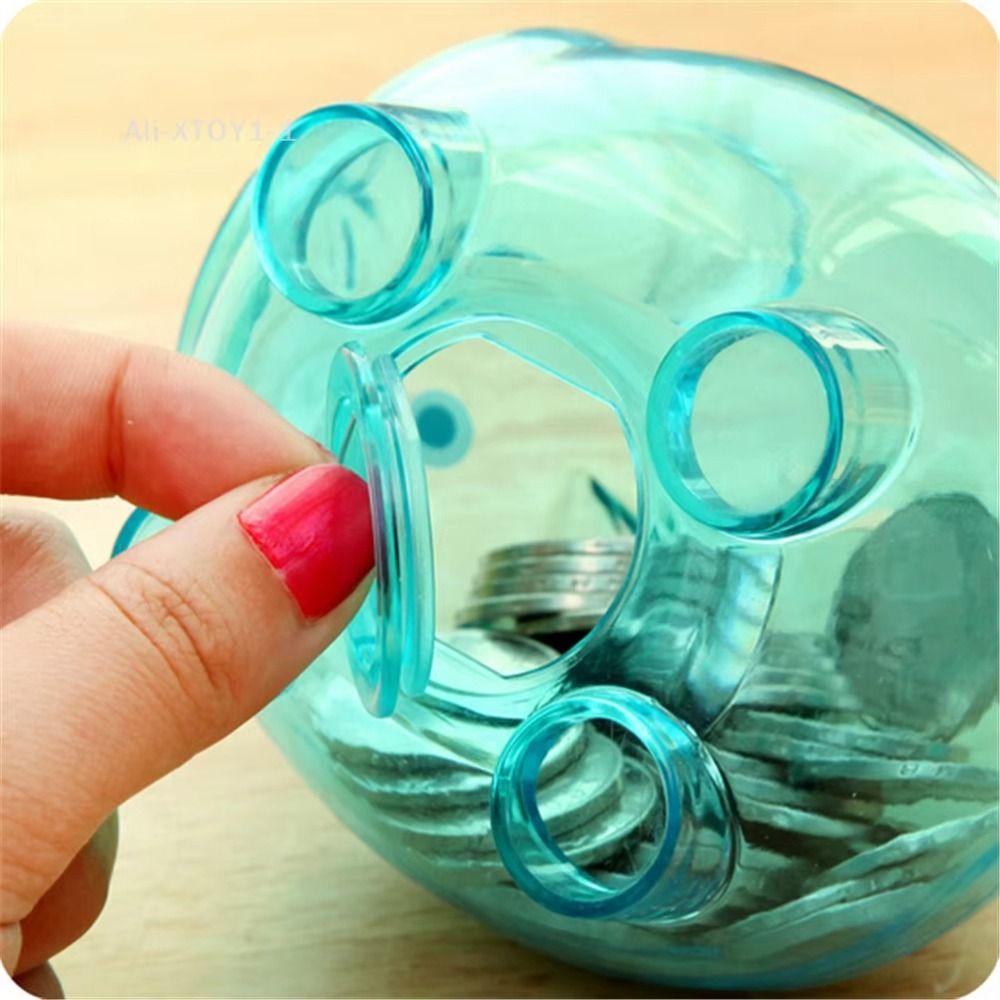 Gift Pig Shape Piggy Bank Transparent Reusable Storage Bottl Coin Tray Storage Case for Helps The Habit of Saving