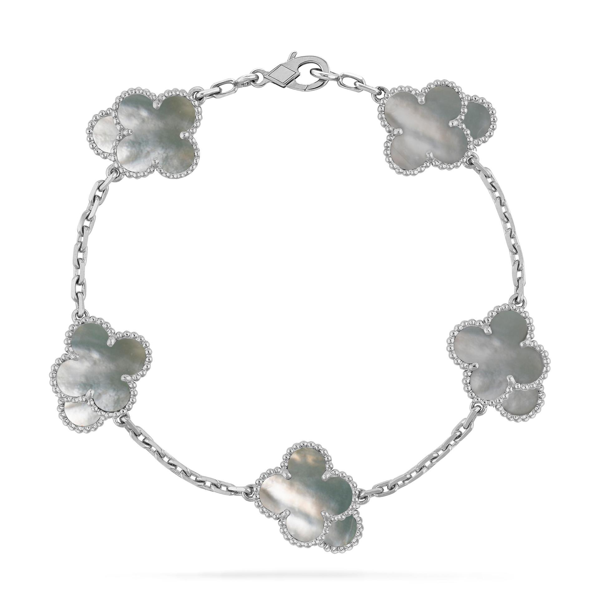 

Трендовий Новий Браслет з Чотирилисником, Ручний Аксесуар, Модний Жіночий Браслет з П ятьма Квітками