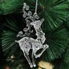 2/3 Pieces of Acrylic Deer-Shaped Ornaments, Two Styles To Choose From, Christmas Creative Deer-Shaped Pendants, Realistic Transparent Hangin