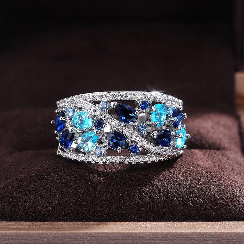 Yun Miao Luxury Zircon Water Drop Women's Ring