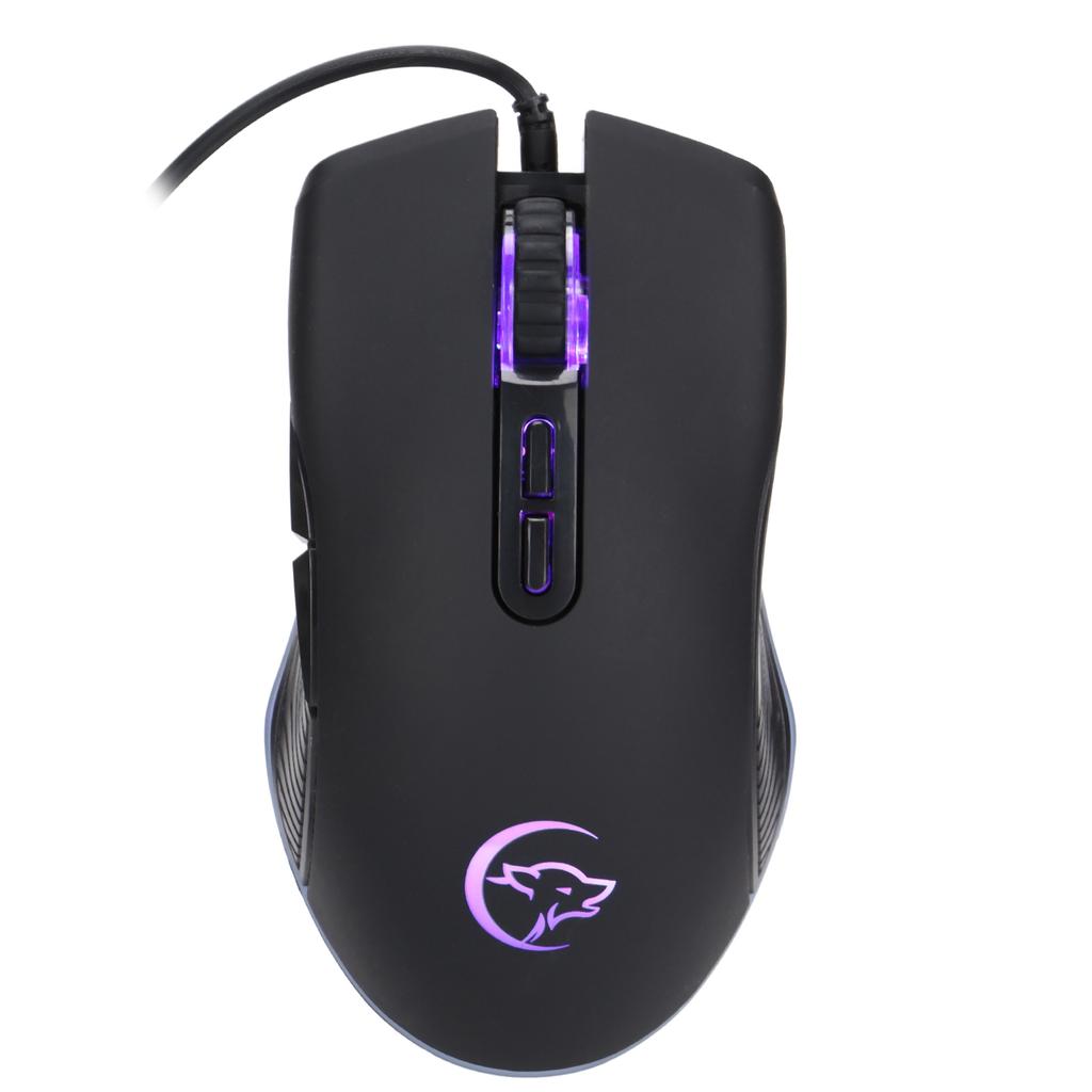 Wired Gaming Mouse 4 Colors 7 Buttons Illuminated Computer PC Wired Gaming MouseBlack