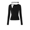 JOY SPEAKER French Style Slim-Fit Long-Sleeve Top